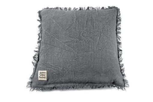 Afbeeldingen van Kussen Denim-Grey with filling 45x45 cm