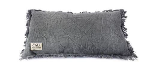 Afbeeldingen van Kussen Denim-Grey with filling 30x45 cm