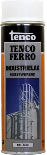 Afbeeldingen van Tenco ferro industrielak RAL 9010 - 500 ml. / Datum houdbaarheid juni-2030